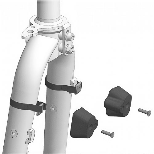 Bracket for attaching a frame lock to the fork