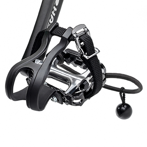 Pedal – with toe clips and straps, incl. elastic heel straps – for adults – right