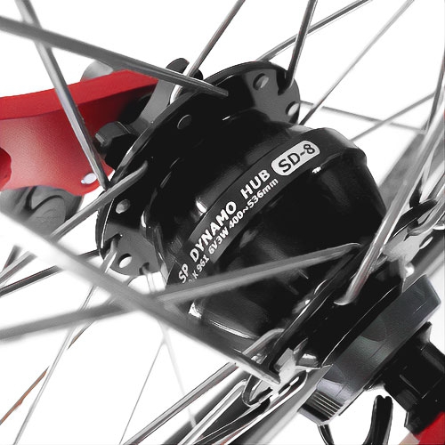 Lighting system with hub dynamo